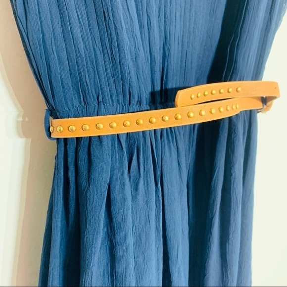 Double Zero Belted Navy Crepe mini dress small navy - Picture 3 of 6